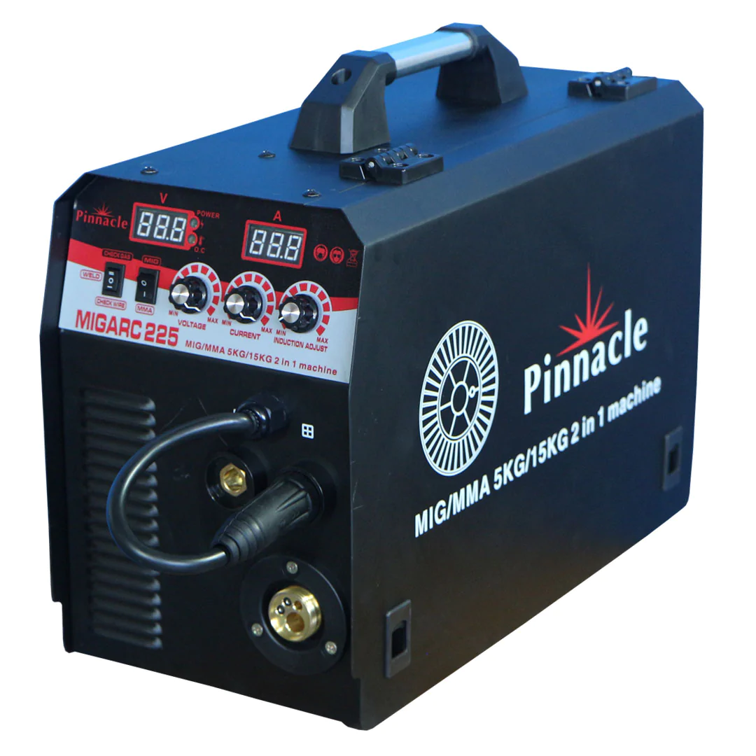 MIGARC 225   220V  200A    (use 5kg & 15kg spool)